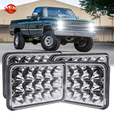 4PCS 4x6" LED Headlights HI-LO Beam Lamp for Chevy Pickup 1981-87 C10 K10 Blazer