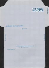 US #UC51 Aerogramme, 22c, unfolded