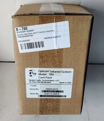 Opticom Infrared System 760 Card Rack P1 Harness Assembly 3M GTT Control Cabinet