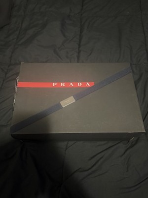 Black Patent Leather and Technical fabric Prada America s Cup Sneaker, Size 11