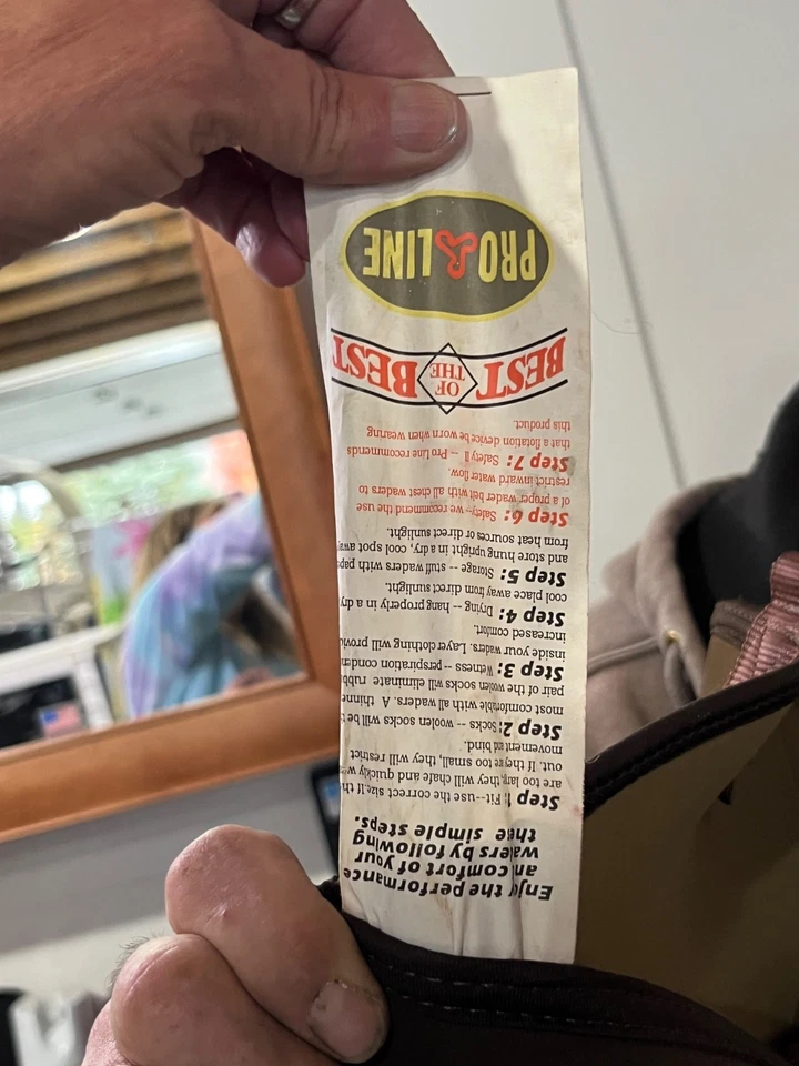 Proline Deluxe Neoprene Chest Waders Size M Dark Brown Stocking Foot Waterproof - Image 4 of 4