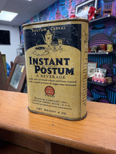 Vintage Instant Postum Coffee Substitute Tin 4oz   Postum Company, Battle Creek