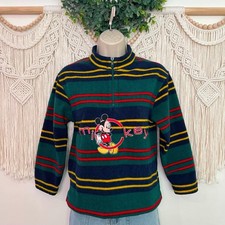 The Disney Store Striped Long Sleeves Kids Sweat Jacket Multicolor Green