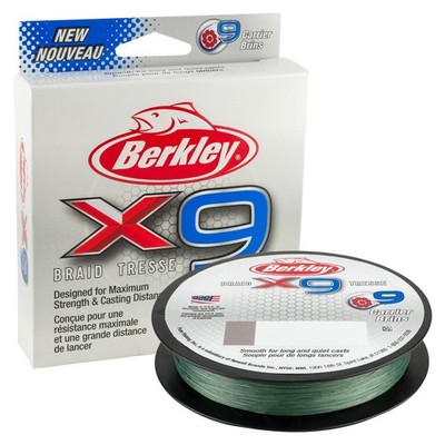 Berkley X9 Braid Fishing Line 164Yd Low Vis Green 40Lb Test High Strength 9 S...