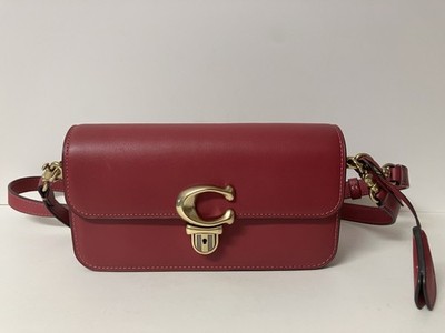 Coach Leather Studio Baguette Crossbody Shoulder Bag Raspberry Pink CE331 EUC!
