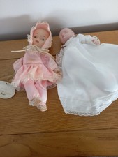 VINTAGE 7" KNIGHTSBRIDGE PORCELAIN BABY DOLL + 1 OTHER SLEEPING.