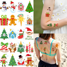 54pcs Temporary Tattoo Waterproof Long-lasting Body Stickers Christmas Stickers
