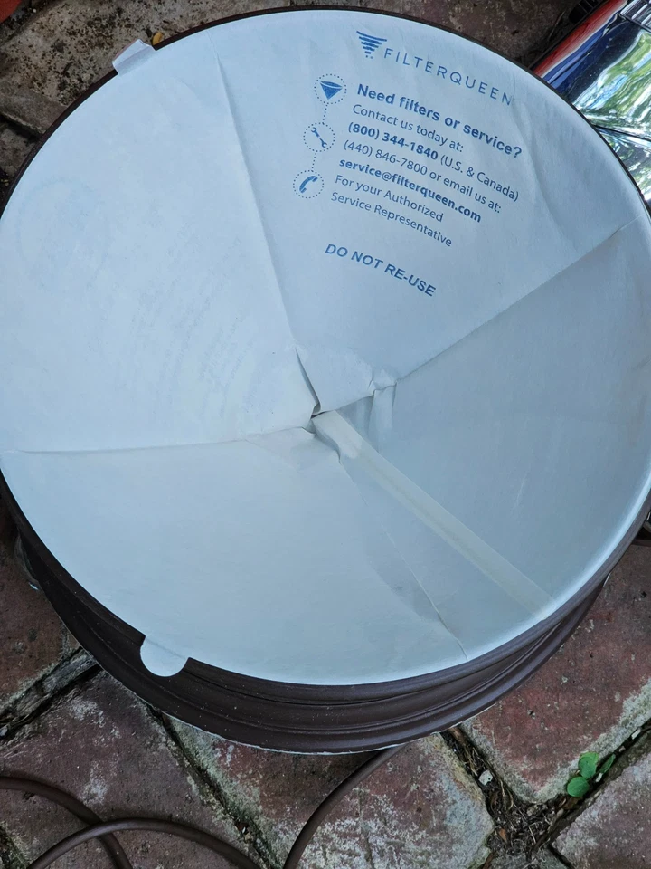 Vtg Brown Filter Queen Canister Vacuum Cleaner w/ Attachments Model K31X  Tested - Image 4 of 4