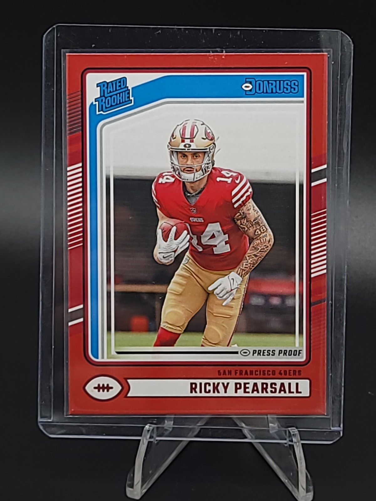 2024 Panini Donruss - Rated Rookie Ricky Pearsall #318 Press Proof Red (RC)