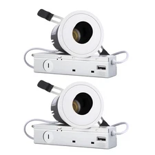 2 Pack 3 Inch 10W 5CCT LED Slot Aperture Recessed Lights with J-Box