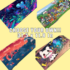 Large XL Pokemon Mouse Pad Desk Keyboard Size 31.5 x 11.5 inches Free Ship