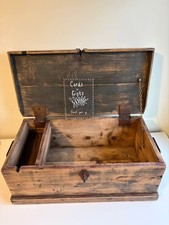 Vintage Rustic Style Wooden Tool Storage Box, Chest. Decor, Wedding, Industrial