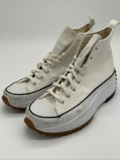 Converse Run Star Hike Hi Men Size 10 White Black Gum Used 166799C