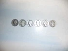 Lot Of 6 Silver Quarters 1932, 1934, 1936, 1937, 1938, 1939D- Circulated.