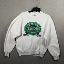 Vintage Beverly Hills Rodeo Drive Sweatshirt Mens Medium White Crewneck 90s USA