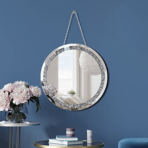 Crush Diamond 12 Zoll Wandspiegel mit Eisenkette Zuhause 12" L x 12" B - Bild 3 von 7
