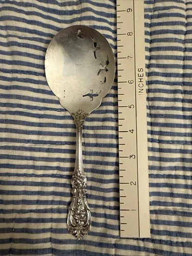 REED & BARTON STERLING SILVER LARGE CASSEROLE SPOON FRANCIS I 8 1/4'' No Mono