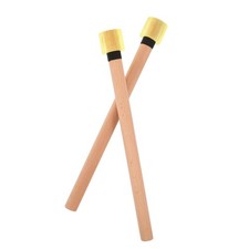 1 Pair Wooden Drumsticks with Rubber Tips - Quiet Bass Drum Mallets - Practice