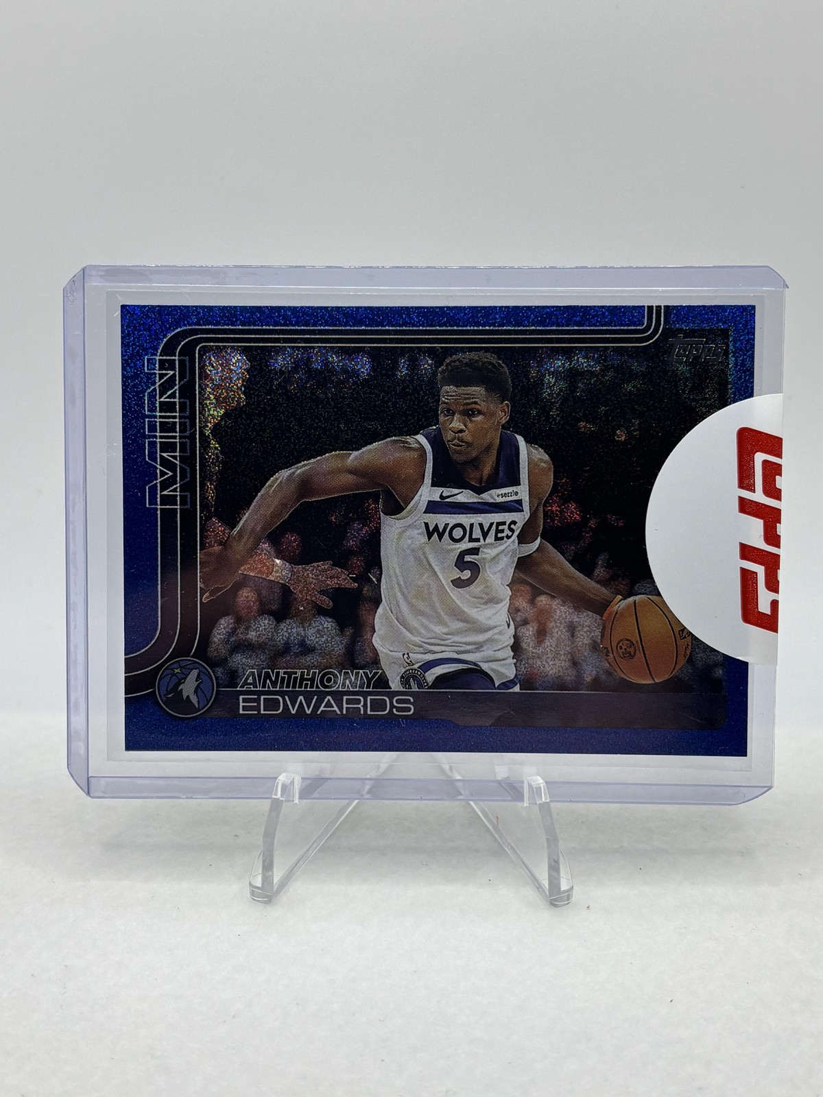 2025-26 Topps #108 Anthony Edwards Sandglitter Blue SSP