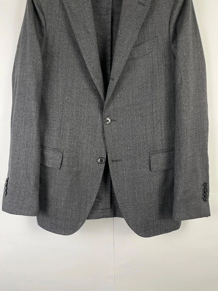 Lardini 豪华经典男式灰色羊毛西装外套夹克意大利制造 48 码 — 第 4/4 张图片