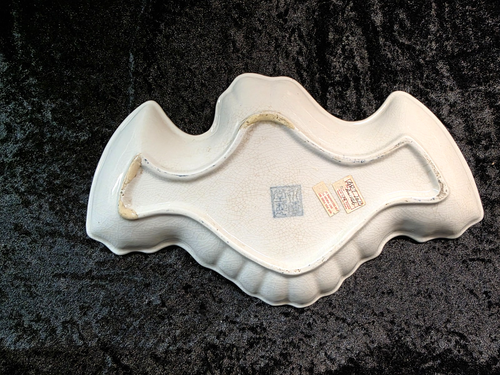 VTG Blue and White Yong Sheng Tang Zhi Shallow Bat Shaped Scalloped Dish - Picture 6 of 10