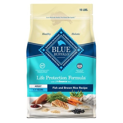 Blue Buffalo Life Protection Formula 15 lb Natural Fish and Brown Rice Dog Food