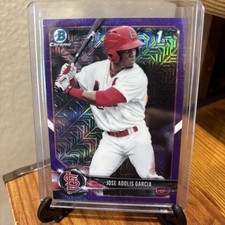2018 1st Bowman Chrome Jose Adolis Garcia Purple Mojo Refractor 89/250 #BCP121