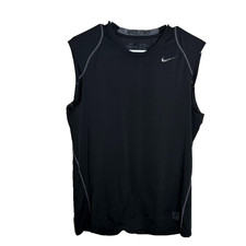 Nike Pro Tank Top Men's Large Black Sleeveless Dri-Fit Fitted Muscle Sleeveless