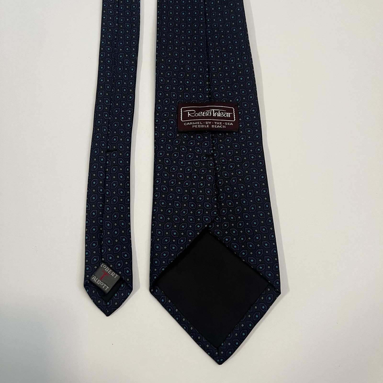 Robert Talbott, Blue, Geometric, Patterned, Made … - image 3