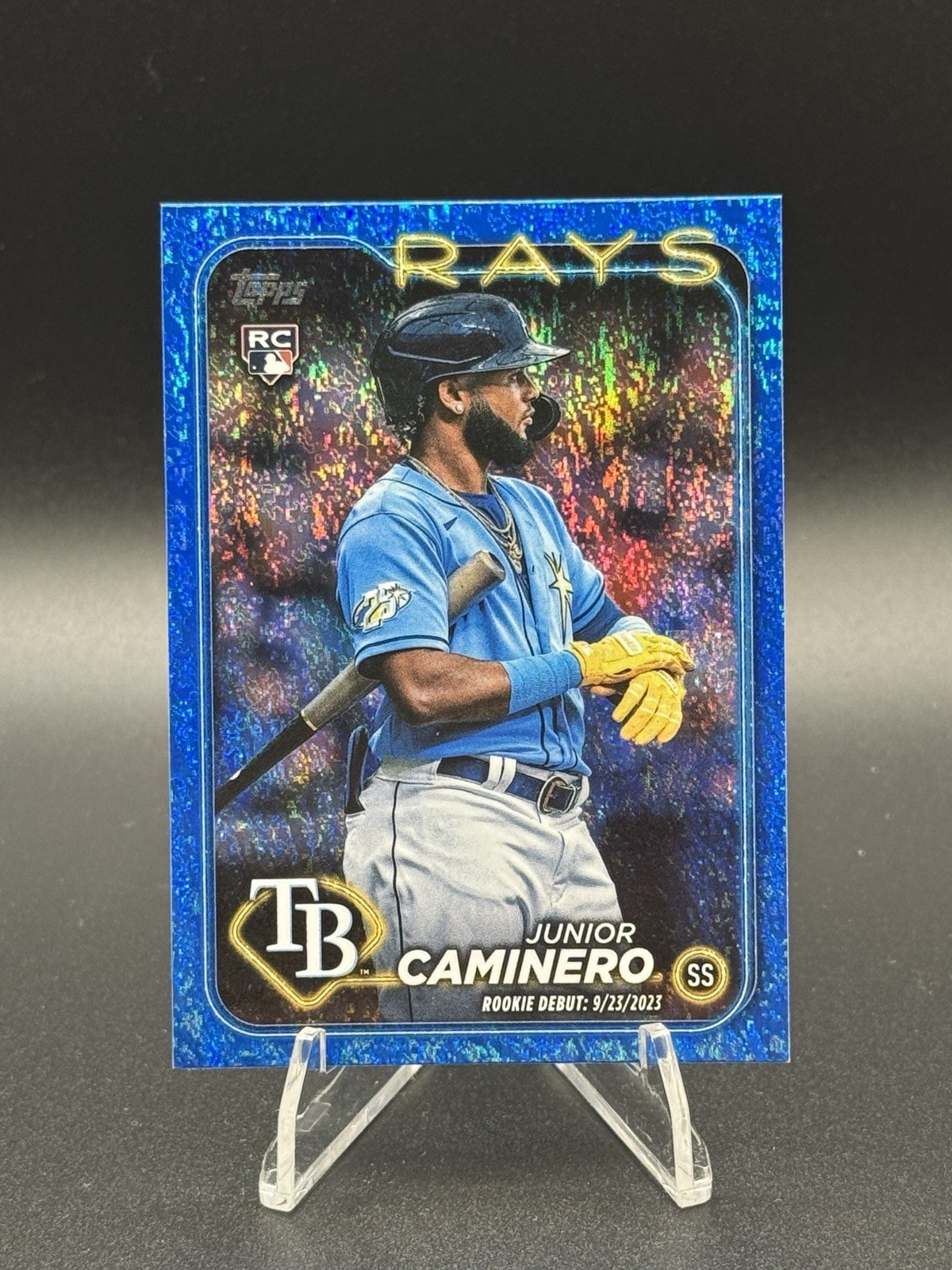 2024 Topps Update - Junior Caminero #US223 Blue Holo Foilboard /999 (RC)