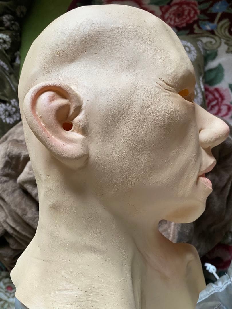 Silicone Mask Disguise Cosplay Asian Yellow Unused Realistic Halloween