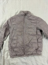 Eddie Bauer Kids Down Puffer Jacket Lightweight Zip Up Lilac Size M 7/8 Winter