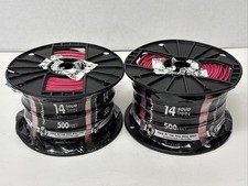 LOT OF 2 ROLLS Southwire 14 Gauge Solid Copper THHN 500 Ft Red Building Wire