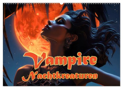 Liselotte Brunner-Klaus | Vampire Nachtkreaturen (Wandkalender 2026 DIN A2...