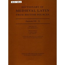Dictionary of Medieval Latin from British Sources: Fascicule VII N Howlett, Davi