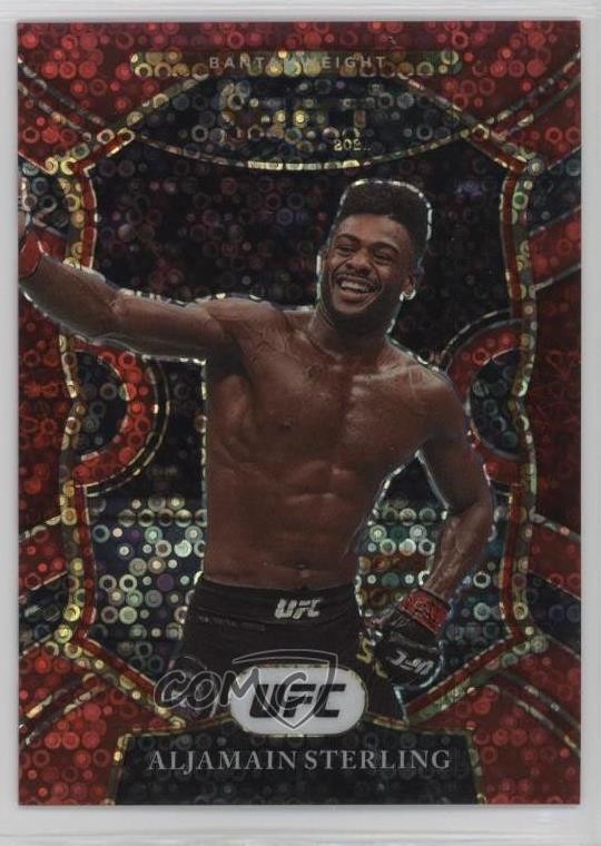 2021 Panini Select UFC Concourse Red Disco Prizm /199 Aljamain Sterling #46 3hd