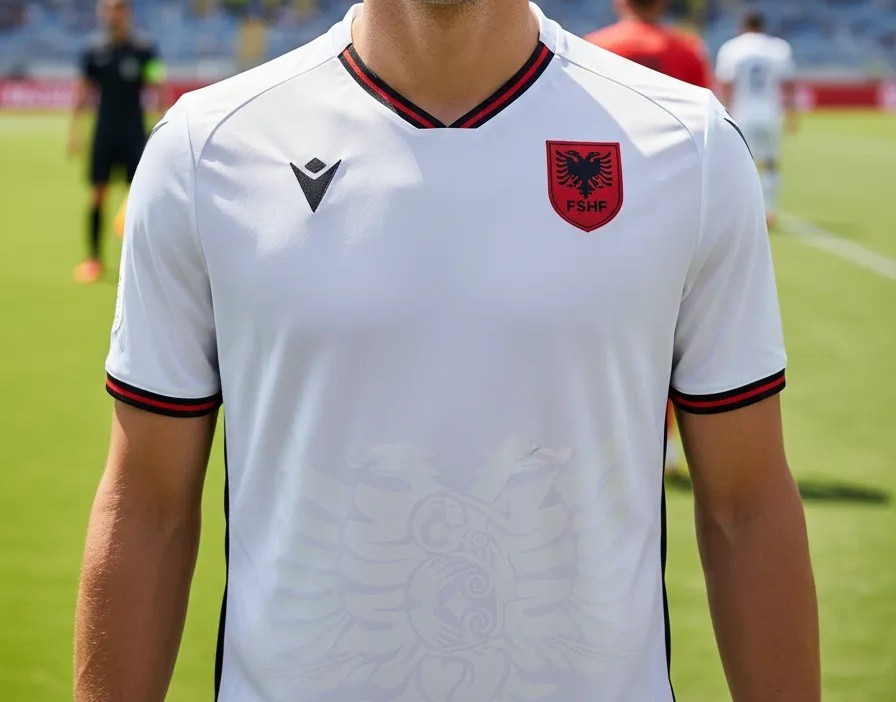 ALBANIA TEAM - ORIGINAL WHITE AWAY Jersey 2026 - Macron ASK FOR