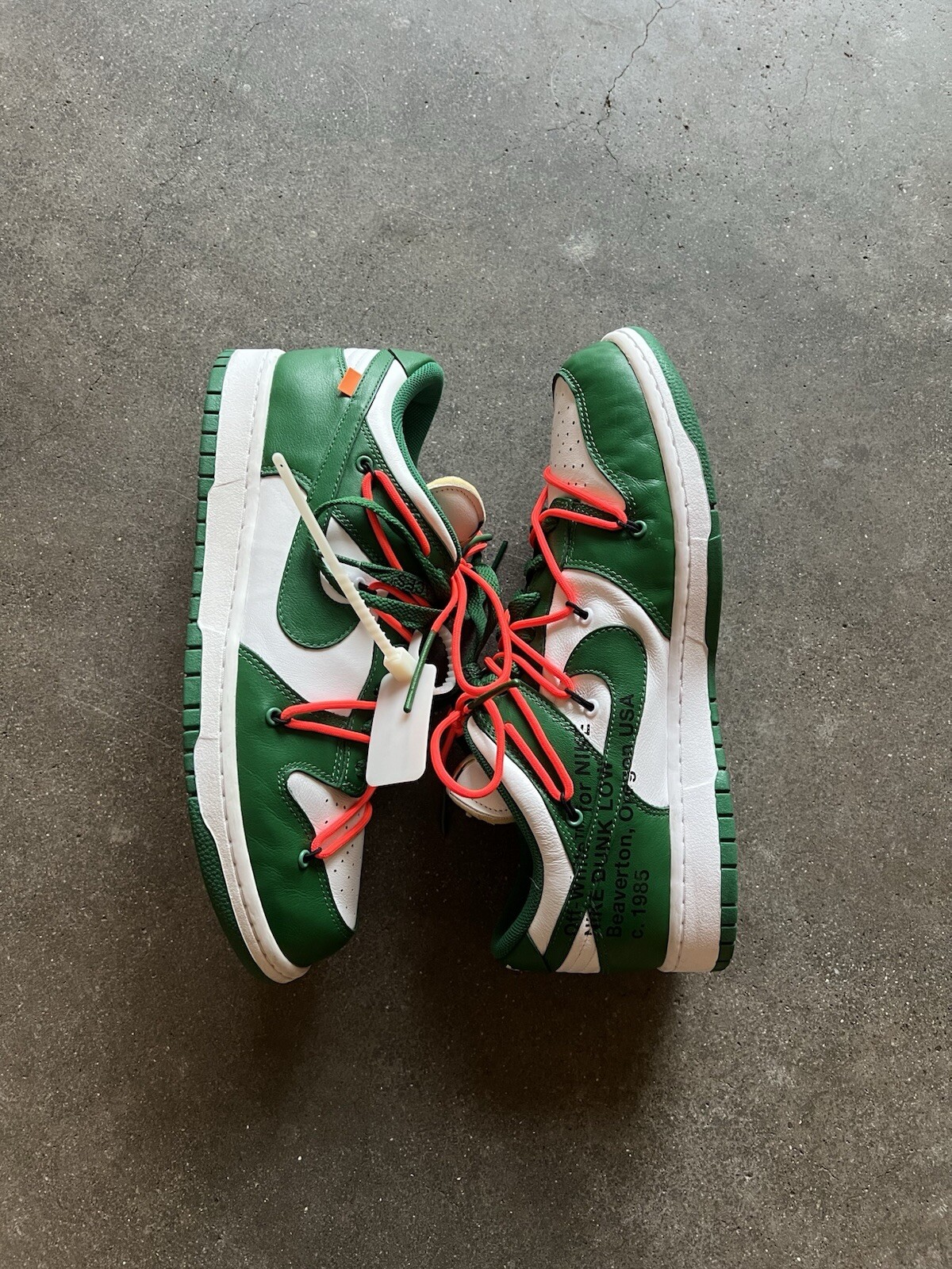 OFF WHITE X NIKE Taglia 12 Nike Dunk Low x OFF WHITE verde pino (2019)