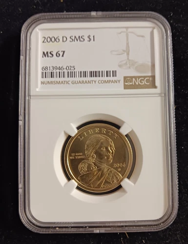 2006 (D) SMS NGC MS 67 Sacagawea Dollar Coin
