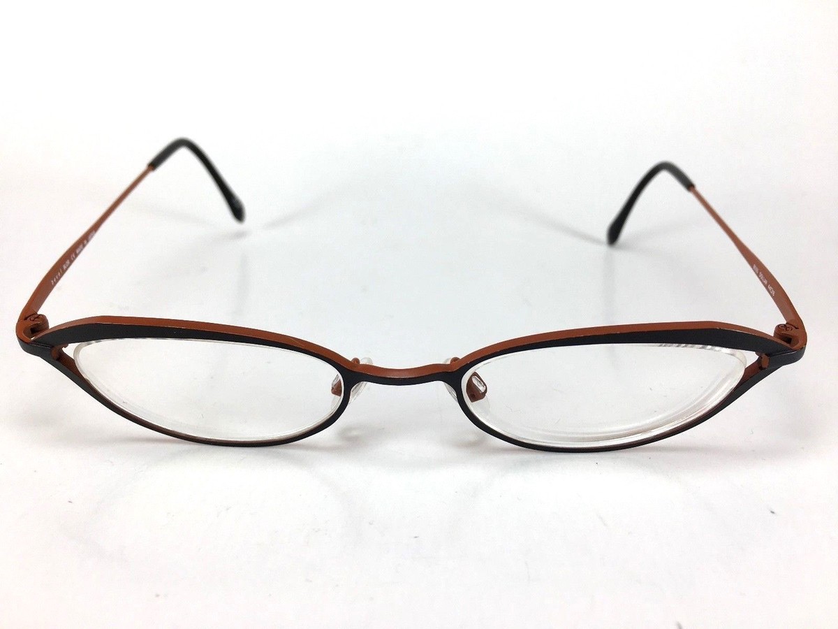 Bevel Metallic Orange Eyeglass Frames Lufkin Round Orange Eyeglasses | Glassesshop main image 3