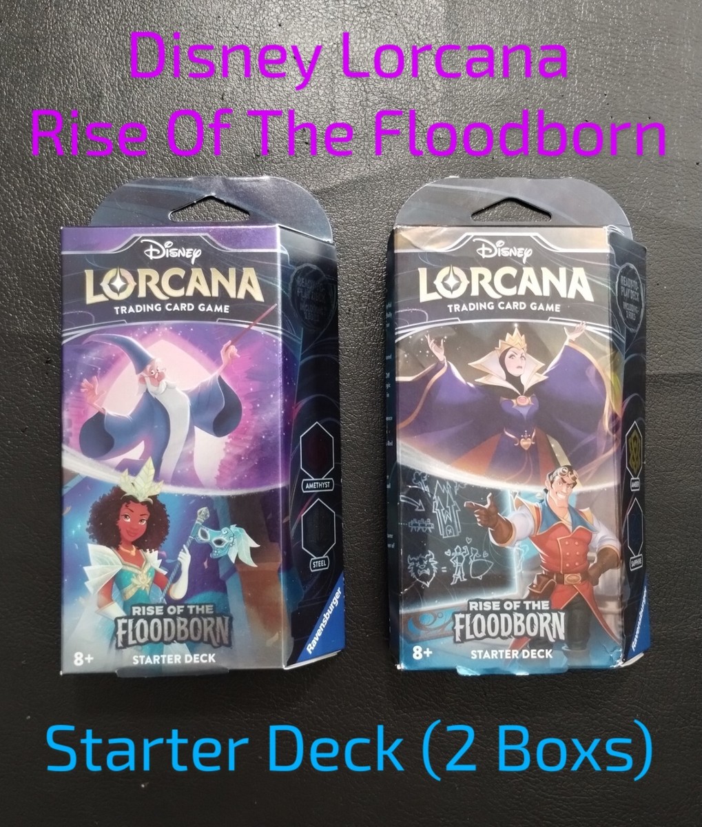 Disney Lorcana - Rise of the Floodborn - Starter Deck Set of 2 Sealed Decks  | eBay