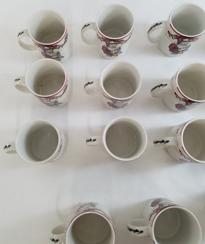 Set Of 3~ Vintage 1994 Fitz and Floyd Santa’s List Christmas Mugs Without Saucer - Picture 11 of 12