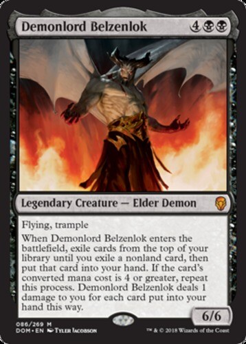 Demonlord Belzenlok 1x FOIL DOM MTG Dominaria Mythic MINT black Demonlord Belzenlok 1x FOIL DOM MTG Dominaria Mythic MINT black