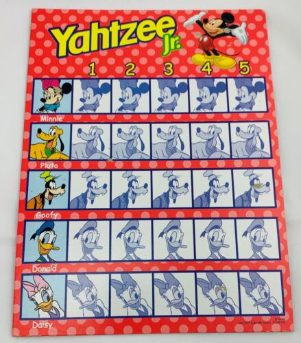 1998 Mickey Mouse Yahtzee Jr Game by Milton Bradley Complete in Great Condition - Picture 2 of 7