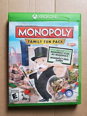 Monopoly Family Fun Pack Microsoft Xbox One Video Game No Manual