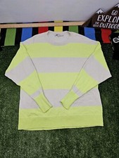 Loft Womens Sweater Crewneck Longsleeve Size XS Colorblock Tan Yellow