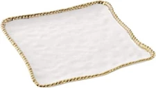 Pampa Bay Golden Salerno Porcelain Square Serving Platter
