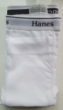 Vtg 90's Hanes Tighty Whities White Full Seat Means Underwear Briefs FREEUSHIP
