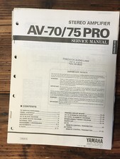Yamaha AV-70 AV-75 PRO Amplifier Service Manual Original 