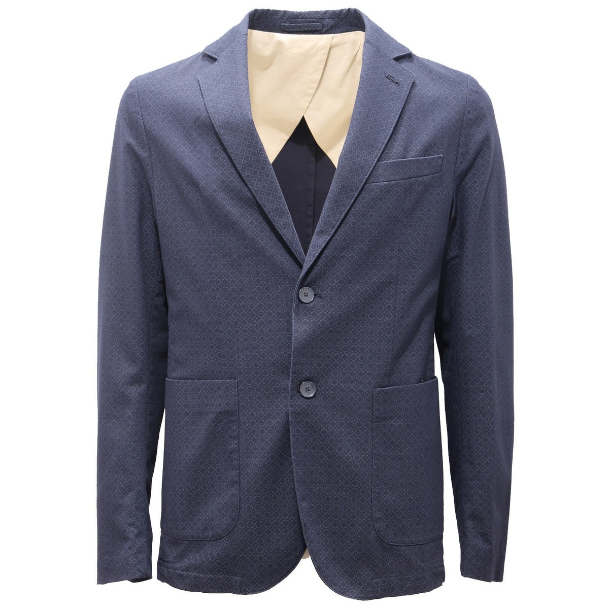 2312AG giacca uomo ALPHA STUDIO blue cotton pattern jacket man | eBay